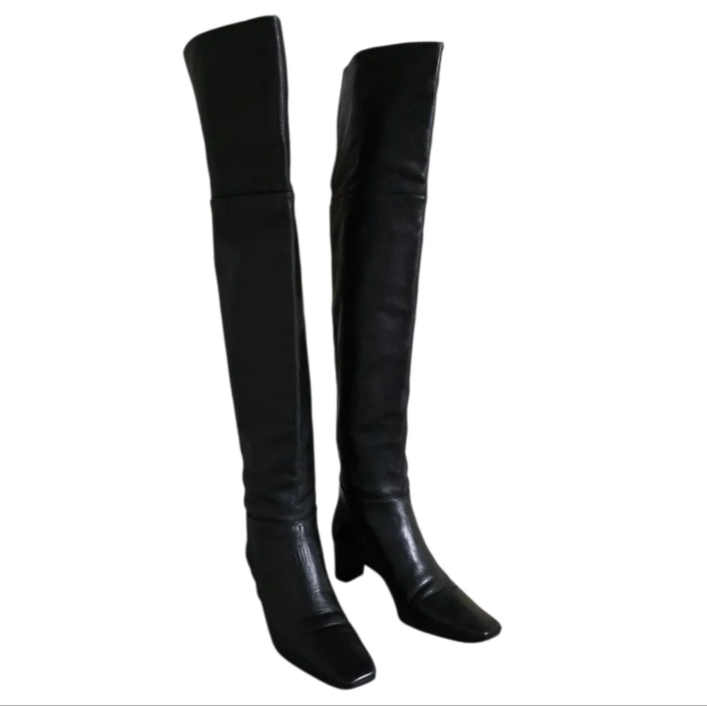 Reformation Ruby Over The Knee Boot in Black Size 7